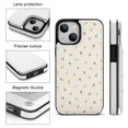 thumbnail image 3 of Funda tipo cartera con diseño floral para iPhone 14, tarjetero, tapa trasera tipo libro de piel sintética con función atril, ranuras para tarjetas, cierre magnético doble, antigolpes., 3 of 6