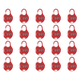 thumbnail image 1 of 20uds. Bloqueo de contraseña Combinación de código de 3 dígitos Mochila antirrobo Rojo, 1 of 2