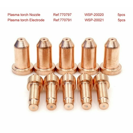 

10pcs 770791 770797 Plasma Electrode Tips 40A for Hobart 40i XT12R XT30R XT40R