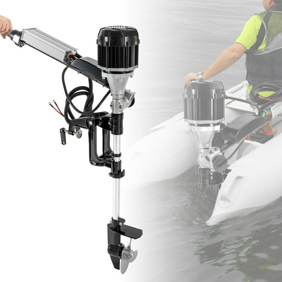 1KW Marine Electric Outboard Motor 48V Fishing Boat Engine Brushless Trolling Outboard Motor