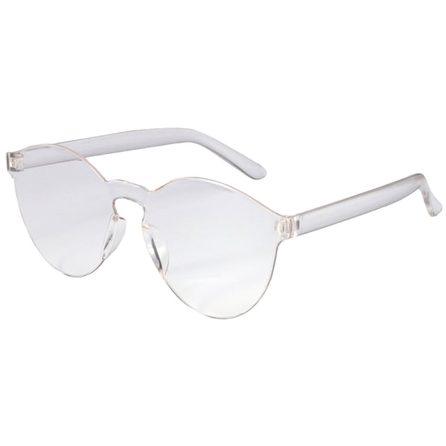 Lunettes à Moins de 5 $ Multicolores Unisexes Mode Couleurs Bonbon Rondes Lunettes de Soleil Extérieures Légères