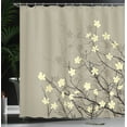thumbnail image 4 of Ambesonne Flower Shower Curtain, Retro Floral, 69"Wx84"L, Beige Brown, 4 of 5