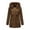 Brown, variant on Womens Coats Fashion Solid Color Casual Zipper Winter Hooded Stand Sports Long Sleeve Parkas Cute Clothes Winter Coat for Women,Womens Zip Up Jacket Ladies Tops L
