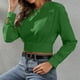 thumbnail image 4 of Tops para mujer Camisas Blusas Elegantes Camisas casuales de manga larga Moda Cómoda Blusa de cuello redondo de color sólido Odeerbi ODB-5, 4 of 6