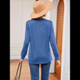 thumbnail image 4 of Camisas de Larga para Mujer, Otoño 2025, Estilo Henley, Elegantes, Casuales, Modernas, Camisetas Bonitas, Ropa. Azul Colorido M, 4 of 10