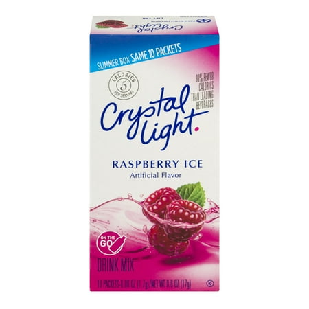 raspberry drink mix crystal ice light