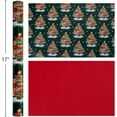 thumbnail image 5 of Christmas Wrapping Paper, Reversible Green Christmas Tree with Red Bow Design Gift Wrapping Paper Suitable for Holiday, Mini Roll (17 Inch X 32.8 Feet), 5 of 12