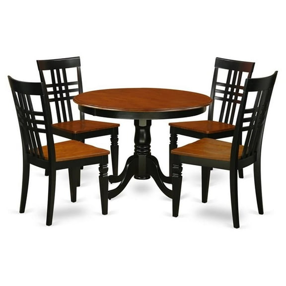Atlin Designs 5-piece Dining Table and Chairs in Black/Cherry