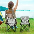 thumbnail image 5 of 600D Oxford Camping Chair Portable Foldable Chair Supports 220 lbs for Picnic, Fishing, Backpacking Mint Green Vines, 5 of 8