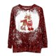 thumbnail image 2 of ICHUANYI Liquidación Moda Navidad Mujeres Imprimir Manga Larga Cómodo Transpirable Camisa Tops ICHUANYI WER202308245540, 2 of 5