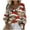 #0411-Multicolor, variant on Ailaofu Ugly Christmas Sweater Women 2025 Cute Xmas Graphic Sweatshirt Waffle Knit Plus Size V Neck Long Sleeve Pullover Tops