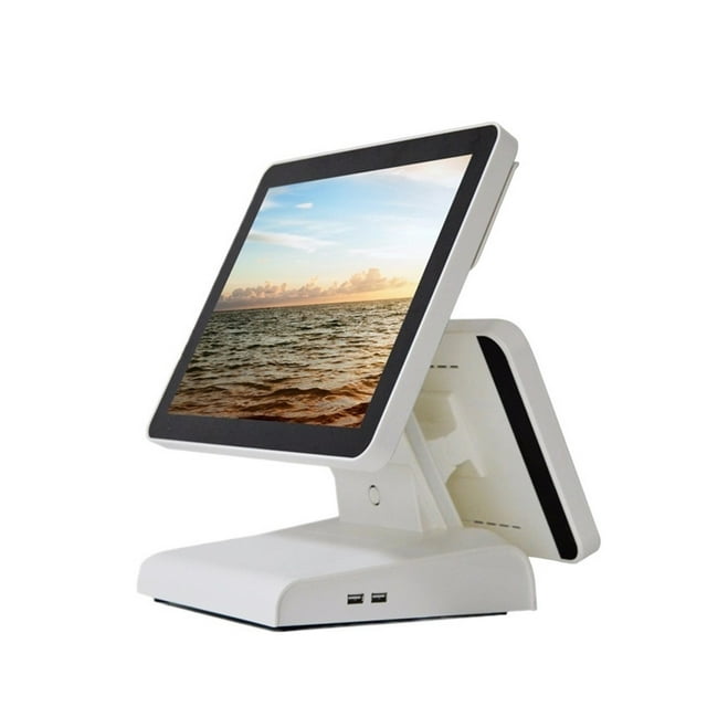 Pos System 15 Inch Dual Display With 12 Inch Customer Screen All In One Pc Cash Register Pos Billing Machine HS-B156-2 ,Easy to Use