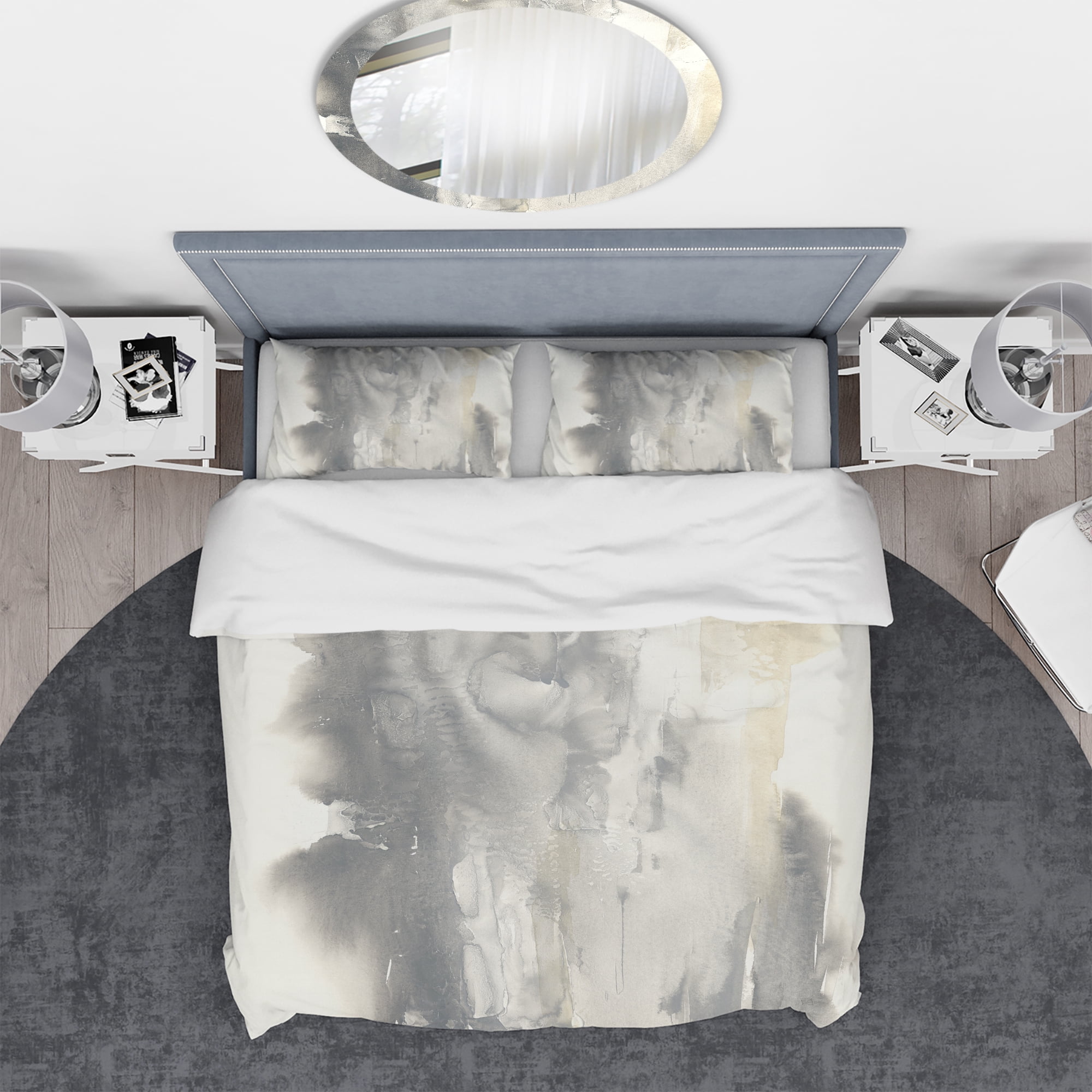 Designart 'Gold Glamour Direction II' Geometric Duvet Cover Set