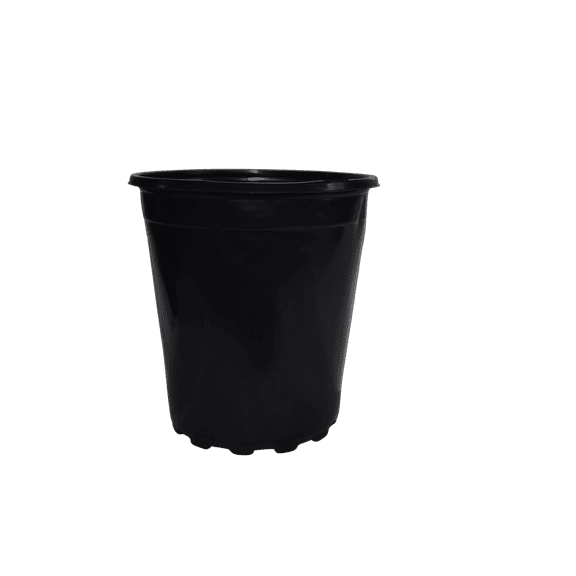 Landmark 8.5" Diameter x 8.5" Deep Round Black Plastic Plant Pot, 25 Count