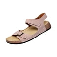 thumbnail image 3 of LTTVQM Womens Orthopedic Sandals Arch Support Cork Footbed Open Toe Casual Walking Sandals Non-Slip Comfortable Plantar Fasciitis Lounge Sport Sandals for Summer Beach Athletic Pink 36(US-5.5), 3 of 5