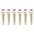 thumbnail image 1 of Graflsoa Premium Ox Bone Guitar Bridge Pins with Abalone Shell Inlay and Brass Trim, Enhanced 3° Thickened Base for Stability and Pure Tone Quality, Set of 6, 1 of 6
