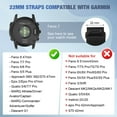 thumbnail image 3 of KBYKO Elastic Watch Band Compatible with Garmin Fenix 5/Fenix 6/Fenix 7/Fenix 8/Fenix E 47mm, 22mm Quickfit Woven Wristband Strap for Fenix 7 Pro/6 Pro/5 Plus/Approach S60/S62, 3 of 7