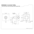 thumbnail image 2 of Kingston Brass KS3043HL Metropolitan 3-Way Diverter Valve with Trim Kit, Antique Brass, 2 of 2
