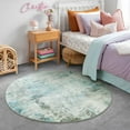 thumbnail image 2 of Carvapet Small Round Area Rug, Non-Slip Washable Circle Rug for Kitchen Bathroom Living Bedroom, Super Soft Absorbent Carpet Low Pile, 3ft, Teal, 2 of 7