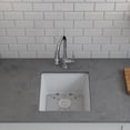 thumbnail image 4 of 16" x 18" Quartz Kitchen Sink, Single Bowl Sink, Drop-in Sink, Undermount Sink, Granite Kitchen Sink, Galaxy  White Kitchen Sink, with Steel Grids and Basket Strainer Lexicon Platinum LP-1618-W, 4 of 9