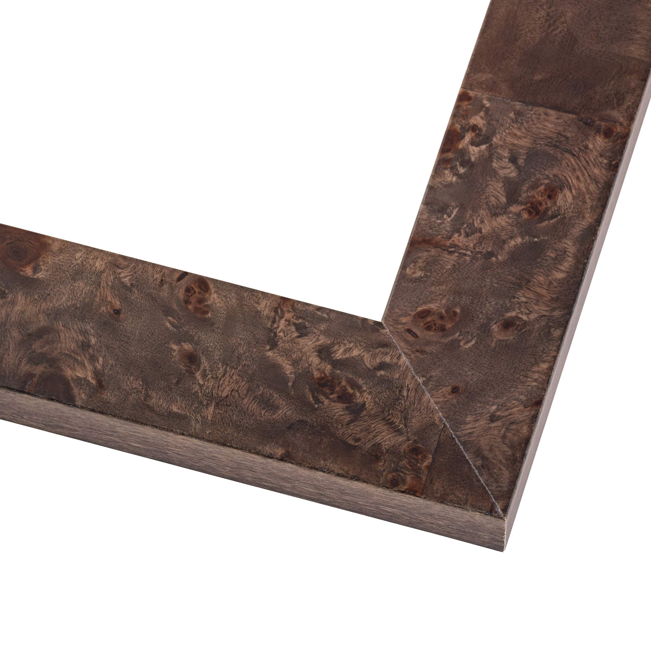 18x24 Frame Brown Burl Real Wood Picture Frame Width 1.625 Inches | Interior Frame Depth 0.5 Inches