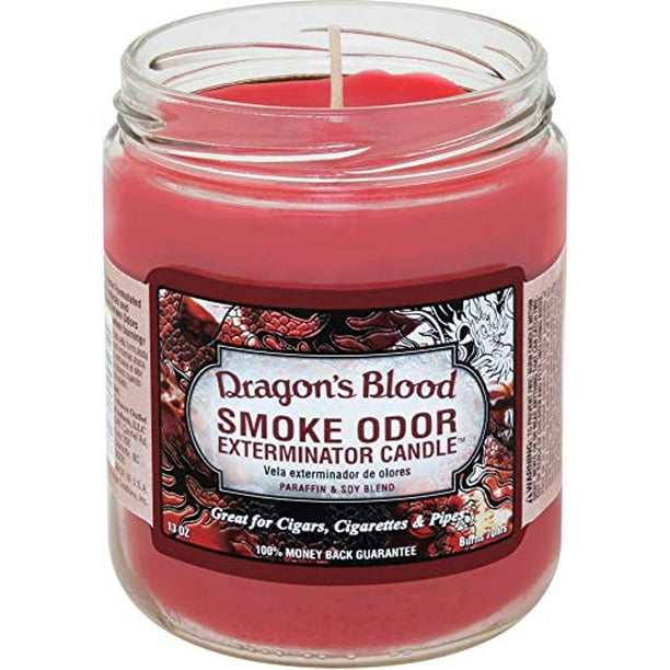 Smoke Odor Exterminator 13oz Jar Candle, Dragon's Blood, 13 oz