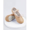 thumbnail image 2 of Daydance Genuine Leather Ballet Shoes Full Sole Dance Slippers Flats For Girls, Kids, 2 of 5