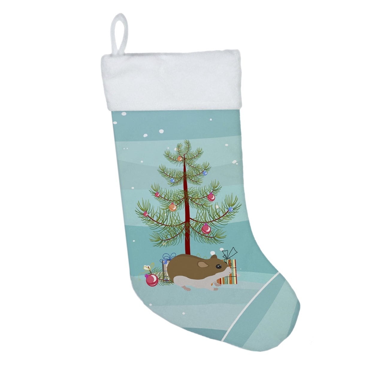 Chinese Hamster Merry Christmas Christmas Stocking 13.5 in x 18 in