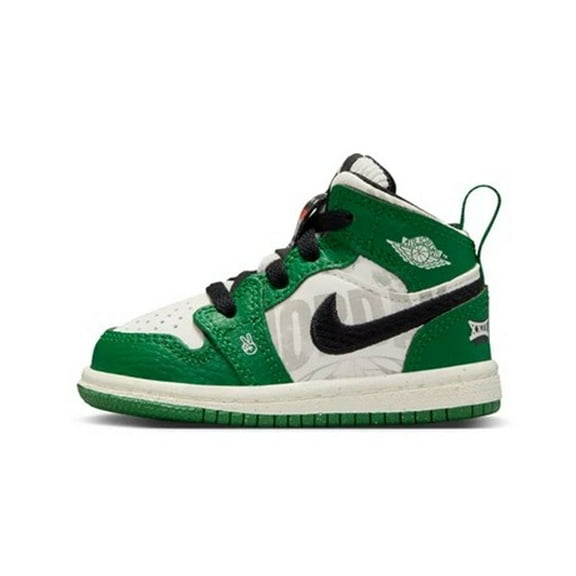 Toddler's Jordan 1 Mid Pine Green/Sail-Black (HF3201 300) - 6