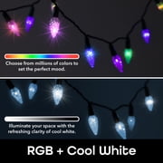 Geeni Indoor/Outdoor C6 String Lights, IP44 Weatherproof, 70 LED Lights (50ft)