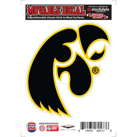 Iowa Hawkeyes Repositionable Vinyl Decal Walmart Com