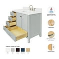 thumbnail image 3 of Ariel Cambridge 42 Inch Single Right Offset Oval Sink Bathroom Vanity With Carrara White Quartz Countertop 1.5 Edge In Grey, 3 of 10