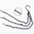 thumbnail image 2 of [Paquete de 4] Cadena de cesta colgante de 3 hilos de 40 cm, gancho de cadena de repuesto de metal con gancho y clip para macetas, comederos de pájaros, linternas, adornos de mesa, color neg, 2 of 5