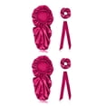 thumbnail image 1 of Gorro de satén Extra largo Injueey 3 piezas para dormir Rosa roja, 1 of 6