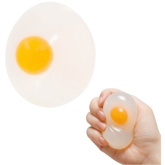 FufuCrick Egg Squishy 1-Pack Office Accessory Squishy Tactile Sensory Gadget Desk Ornament Decor for Adult Workspace