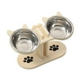 thumbnail image 2 of Comederos para gatos, comedero elevado para mascotas, práctico comedero portátil con soporte. Madera, 2 of 9