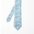 thumbnail image 2 of Necktie, Various Glass Types Concept, 3.7", Pale Azure Blue and White, by Ambesonne, 2 of 4