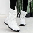 thumbnail image 4 of 1 Pair Outdoor Winter Women Mid-Calf Anti-slip Lace-up Comfortable Snow Boots, 4 of 8