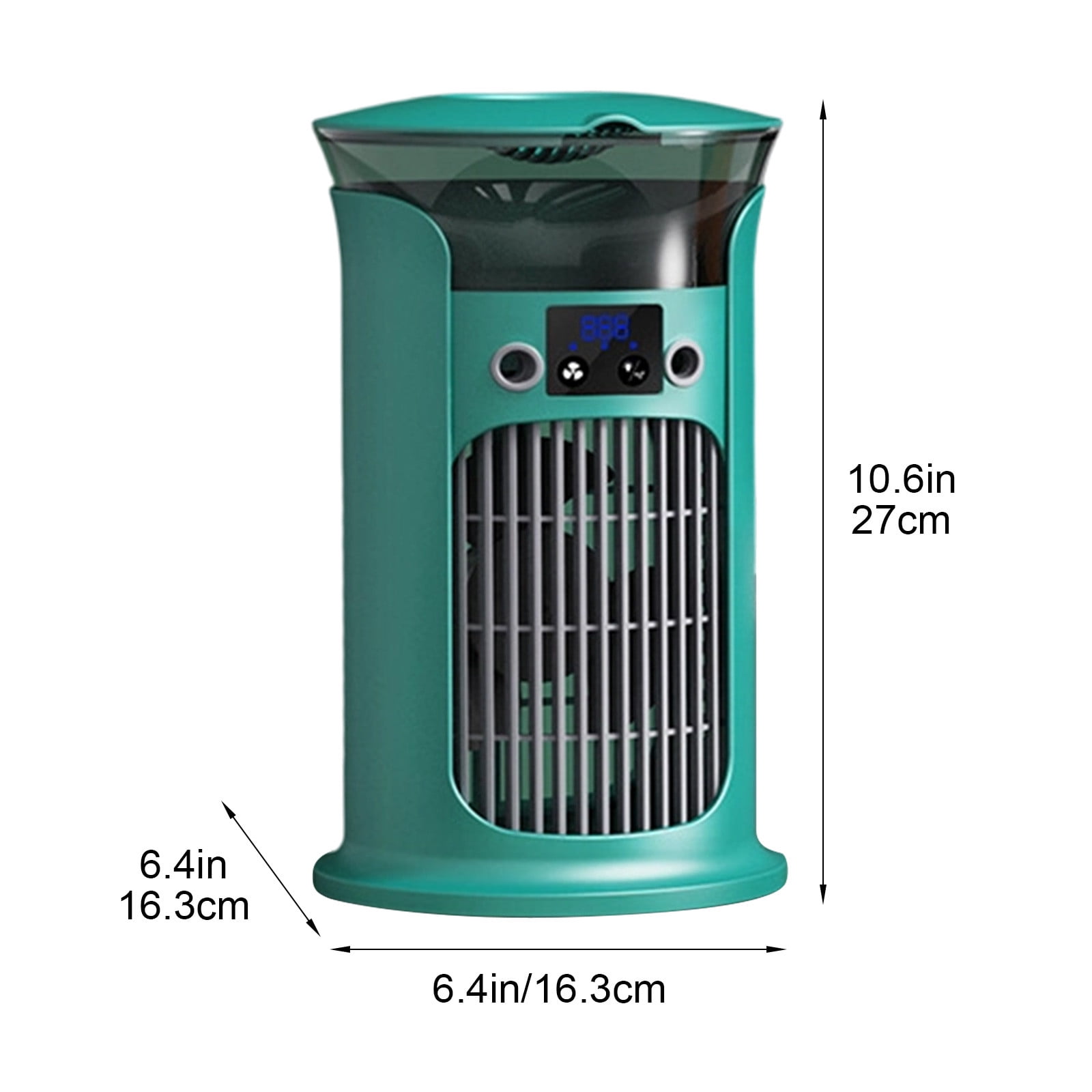 Windowless Evaporative Compact, Portable Air Conditioning — USB Charging Fan, 3 Speed Cooler, and Humidification Function with 1 Unit & Plastic Design for Desk Bedroom Nightstands