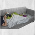 thumbnail image 6 of Popstar Party Soft Flannel Fleece Throw Blanket, Cartoon Alien Character Playing Electric Guitar Music Monster, Cozy Plush for Indoor and Outdoor Use, 50" x 60", Apple Green Navy Blue, by Ambesonne, 6 of 6