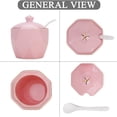 thumbnail image 4 of Dispenser Salt Container Ceramic Sugar Bowl with Lid and Spoon for Home and Kitchen for Simple kitchen supplies salt pot pond pot MSG pot seasoning pot ceramic, 4 of 9