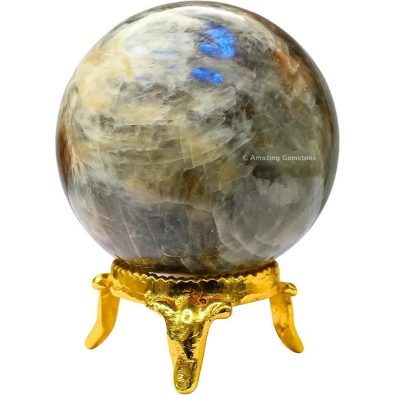 Sun Moonstone Crystal Ball Sphere 1.5" Inches
