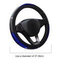 thumbnail image 3 of Kuymtek Funda Cuero para Volante Coche Accesorios Interiores Reflectantes (negro Y Azul), 3 of 8