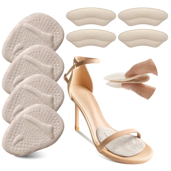 Almohadillas metatarsianas e insertos de taloneras Riootlnm Beige (4 pares)