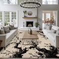 thumbnail image 3 of Chinese Area Rugs 6'x9', Washable Small Throw Rugs for Kitchen Dining room, Black White Tree Flowers Traditional Ink Painting Indoor Outdoor Rug Non-Slip Low Pile Carpet Runner Reversible Floor Mats, 3 of 8