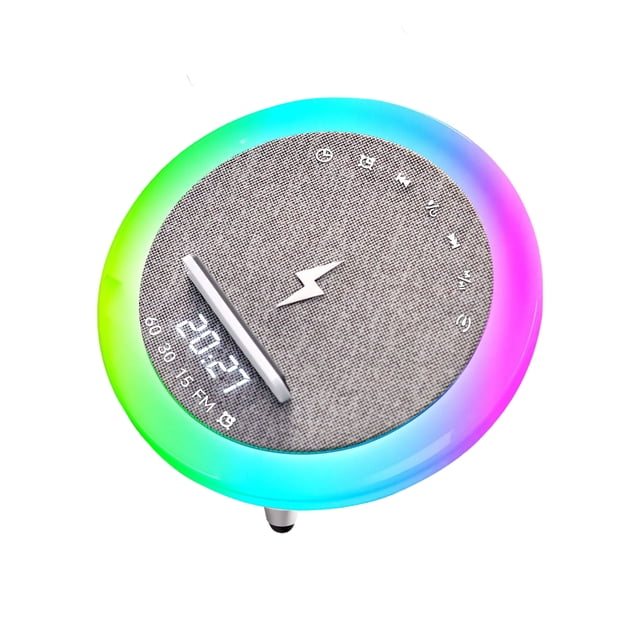 Advancent Reloj despertador con altavoz Bluetooth, luz de amanecer y sonido suave, reloj despertador digital para dormitorio Electrodomésticos