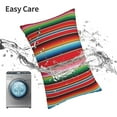 thumbnail image 6 of Salouo Mexican Serape Blanket Stripes Pattern Pillow Cases,1PC Pillow Covers with Envelope Closure Decorative Pillow Case for Bed Couch,Pillows Not Included-14"x20", 6 of 6