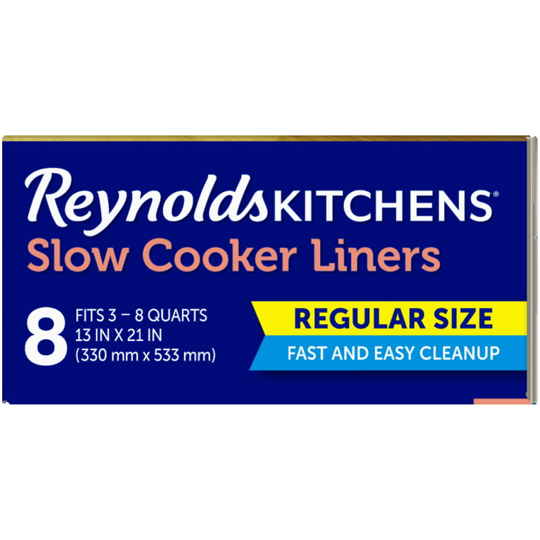 Reynolds Slow Cooker Liners Disposable 6.5 Quart 4 Count 13 x 21 Pack of 4