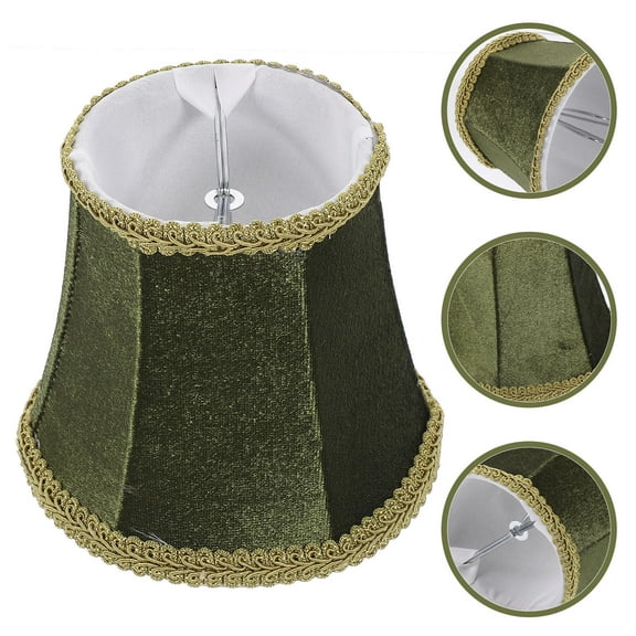 Topbathy Small Dark Green Cloth Lampshade for Wall Lamp Soft Light Transmission and Vintage Style Lamp Cover