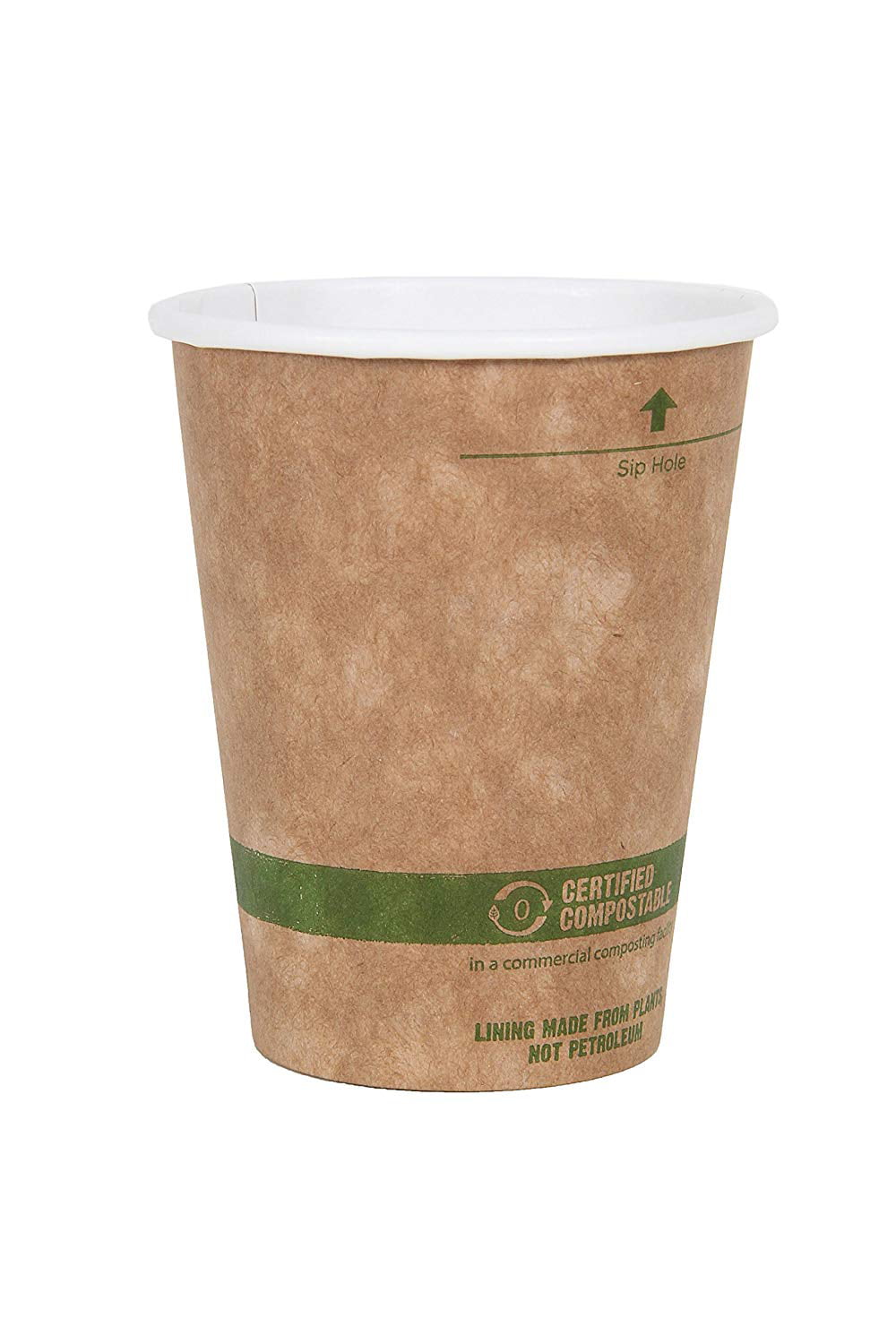 8 Ounce Coffee Hot Cup World Centric's 100% Biodegradable Package of 200 